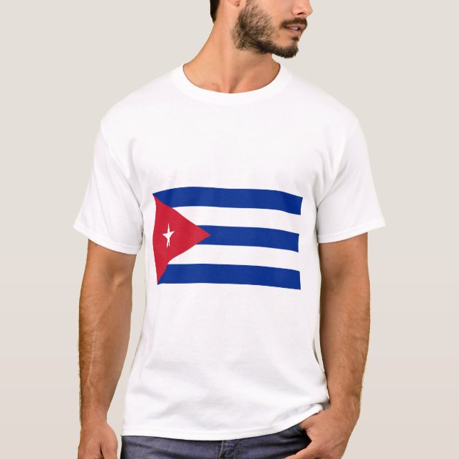 Camiseta Bandeira de Cuba (Frente)