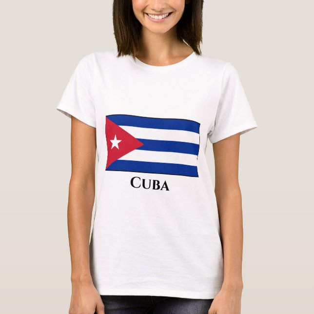Camiseta Bandeira de Cuba (Cuba) (Frente)