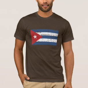 Camiseta Bandeira de Cuba do vintage