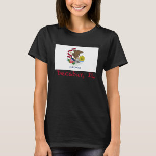 Camiseta Bandeira de Decatur Illinois EUA Lembrança