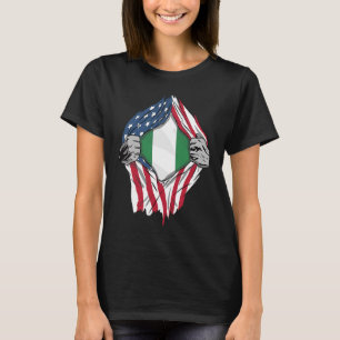 Camiseta Bandeira de Dentro de Sangue nigeriana