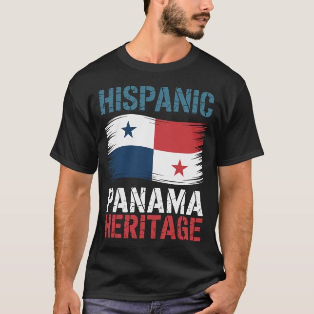 Camiseta Bandeira de Desgaste do Orgulho Hispânico do Patri (Frente)