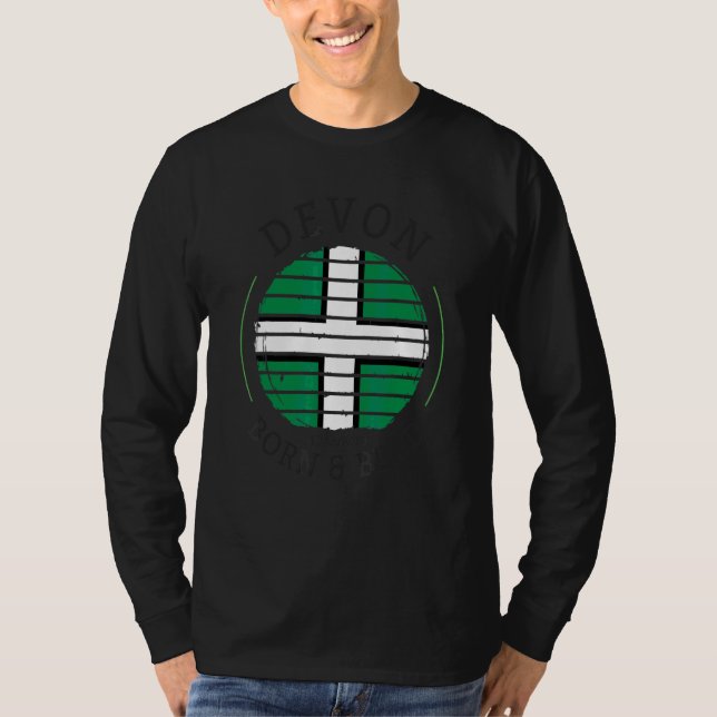 Camiseta Bandeira de Devon Ideia para Crianças e País de De (Frente)