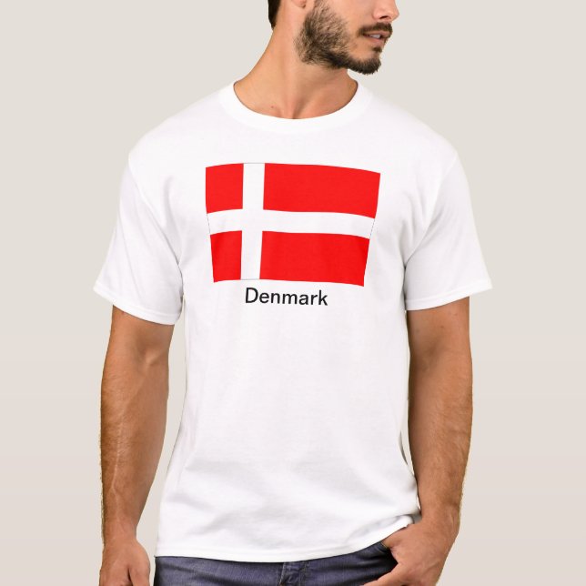 Camiseta Bandeira de Dinamarca (Frente)