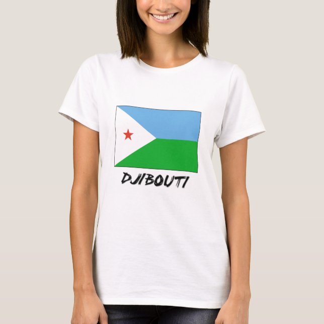 Camiseta Bandeira de Djibouti (Frente)