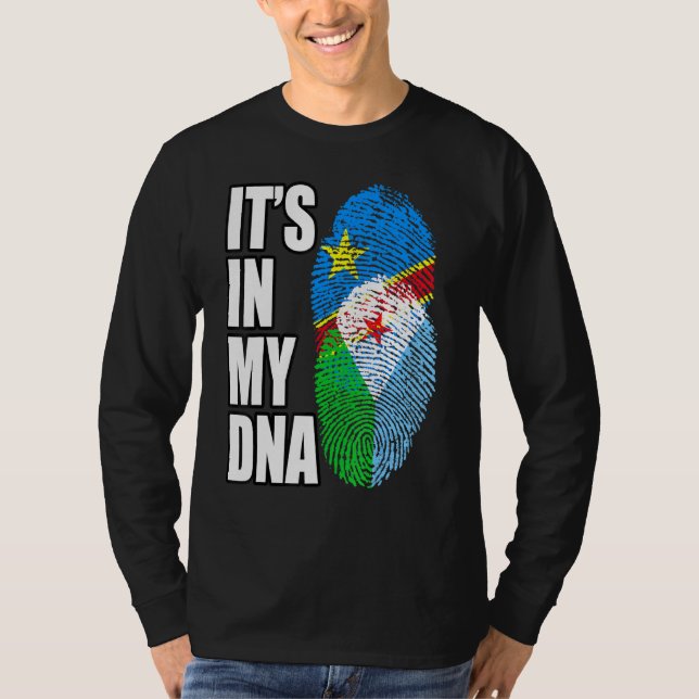 Camiseta Bandeira De DNA Mistura Democrática Congolesa E Ji (Frente)