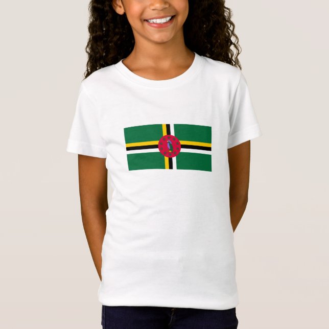 Camiseta Bandeira de Dominica (Frente)