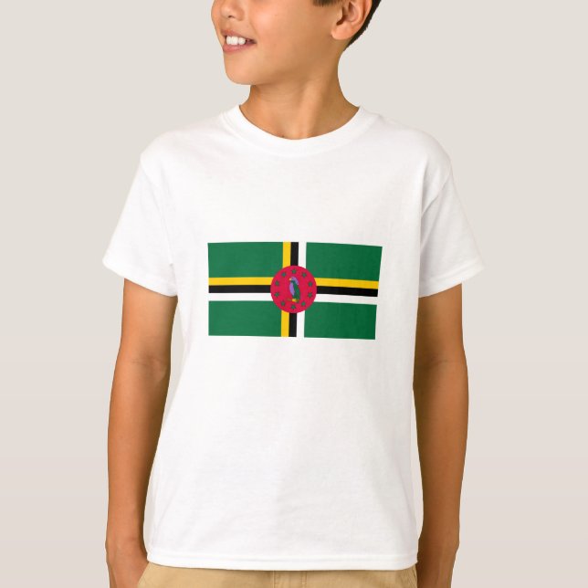Camiseta Bandeira de Dominica (Frente)