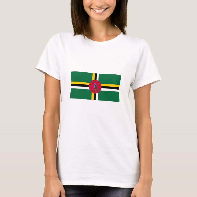 Camiseta Bandeira de Dominica (Frente)