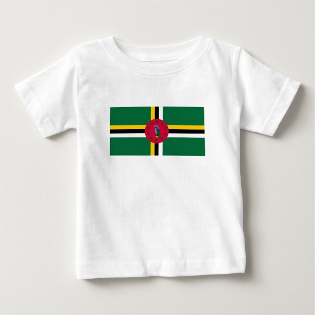 Camiseta Bandeira de Dominica (Frente)