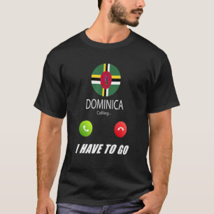 Camiseta Bandeira de Dominica Lembrança Dominica Está Chama