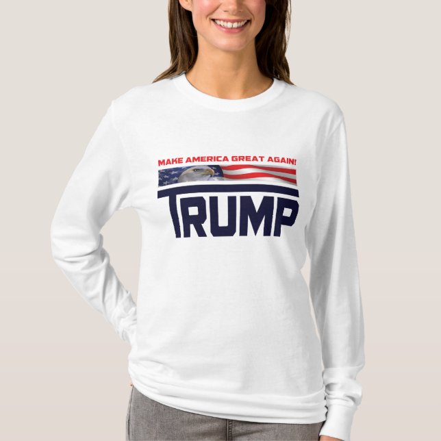 Camiseta Bandeira de Donald Trump E.U. (Frente)