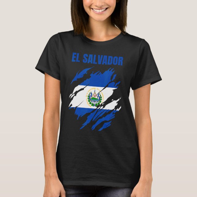 Camiseta Bandeira de El Salvador (Frente)