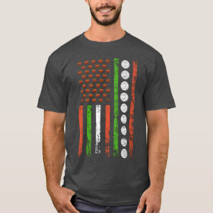 Camiseta Bandeira de Esportes Americanos Abóbora de Hallowe