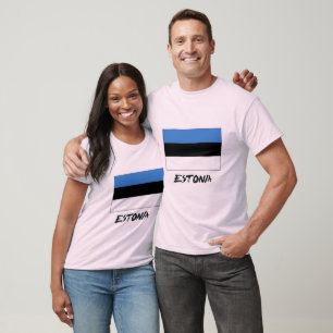 Camiseta Bandeira de Estónia