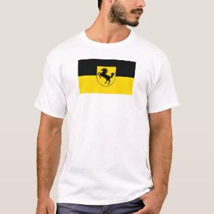 Camiseta bandeira de Estugarda cidade da Alemanha símbolo e