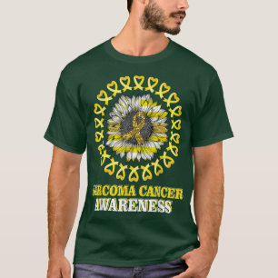 Camiseta Bandeira de Fita Amarela Girassol Sarcoma Cancer A