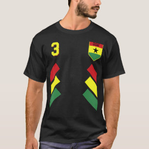 Camiseta Bandeira de futebol do Gana e do Gana