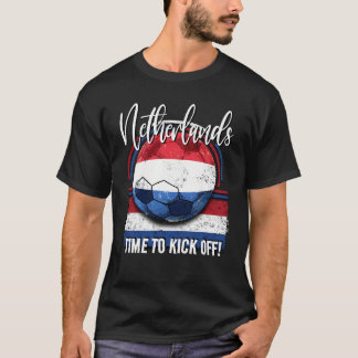 Camiseta Bandeira de Futebol Holandesa, Futebol Retro