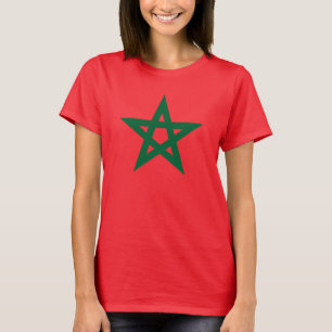 Camiseta Bandeira de futebol marroquina