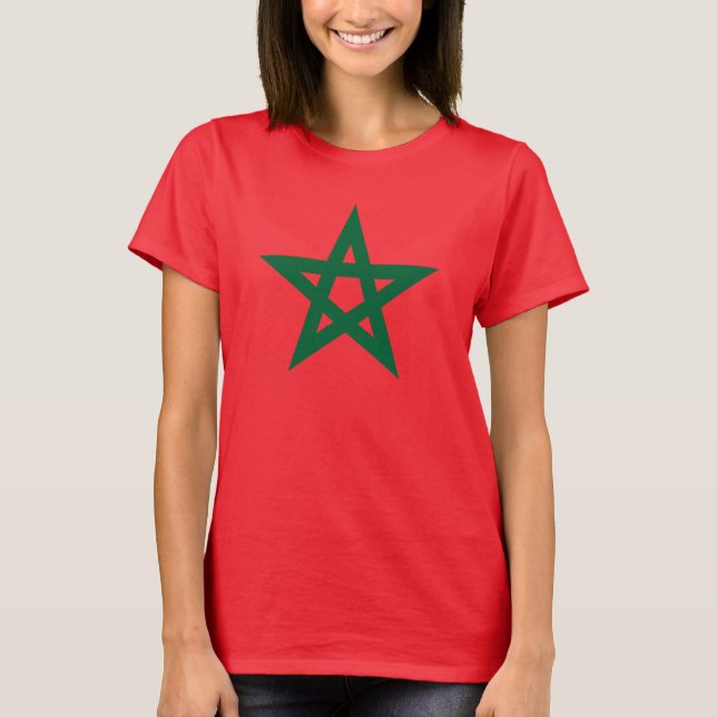 Camiseta Bandeira de futebol marroquina (Frente)