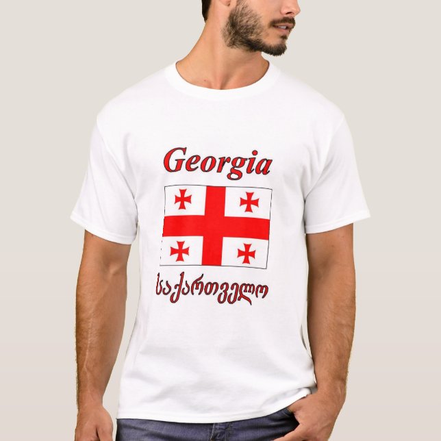 Camiseta Bandeira de Geórgia (Frente)
