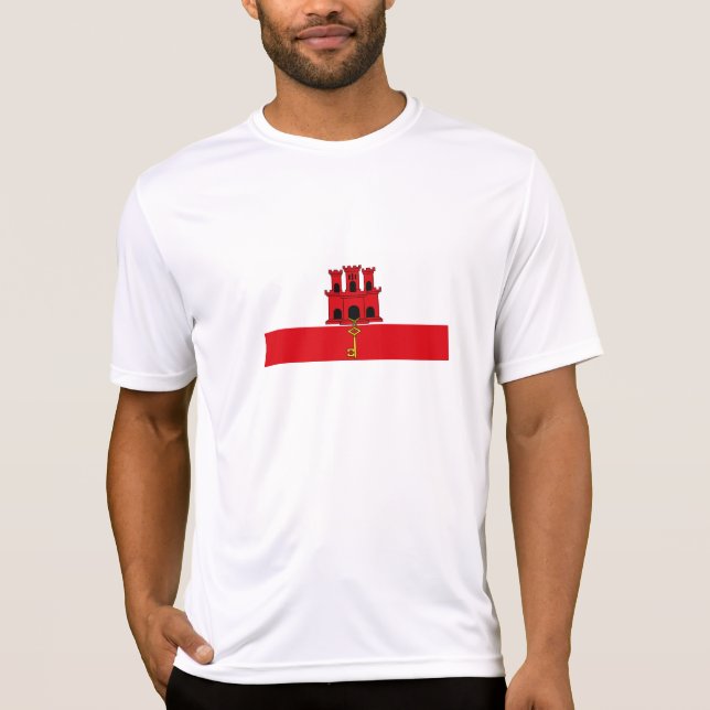 Camiseta Bandeira de Gibraltar (Frente)