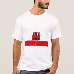 Camiseta Bandeira de Gibraltar