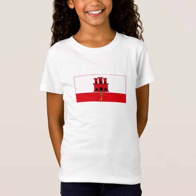 Camiseta Bandeira de Gibraltar (Frente)