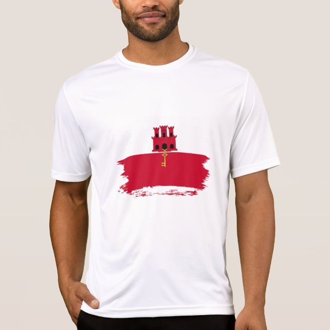 Camiseta bandeira de Gibraltar (Frente)