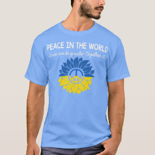Camiseta Bandeira de Girassol Ucraniano, Paz no Mundo,Suppo