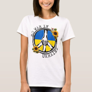 Camiseta Bandeira De Girassol Ucraniano Sem guerra Na Ucrân