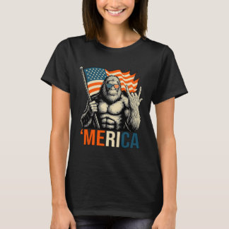 Camiseta Bandeira de Gorila 'merica Óculos de Sol Patriótic