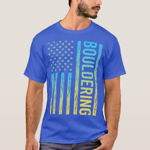 Camiseta Bandeira de gradiente 02 Escala de rocha