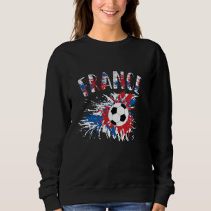 Camiseta Bandeira de Grunge da Bola de Futebol da França