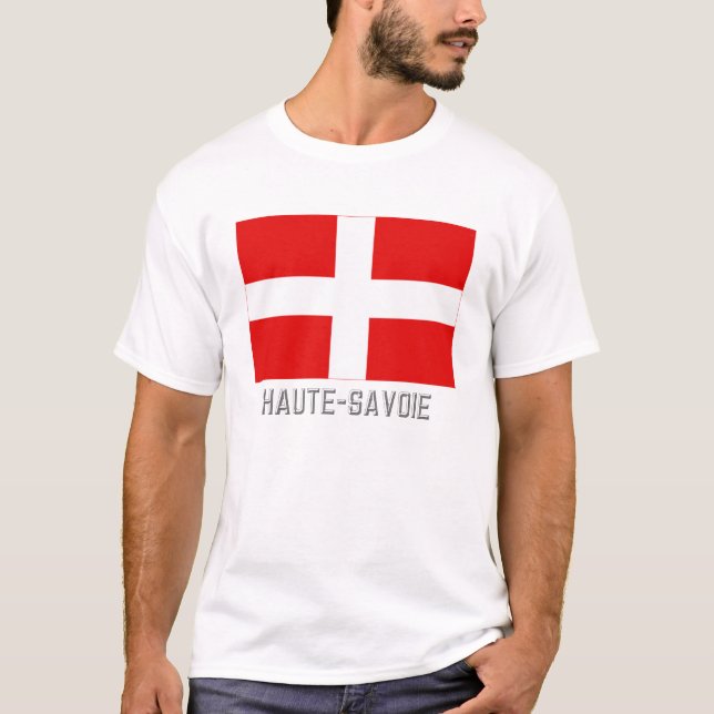 Camiseta Bandeira de Haute-Sabóia com nome (Frente)