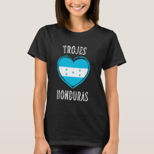 Camiseta Bandeira de Honduras Coração Cidade Trojes