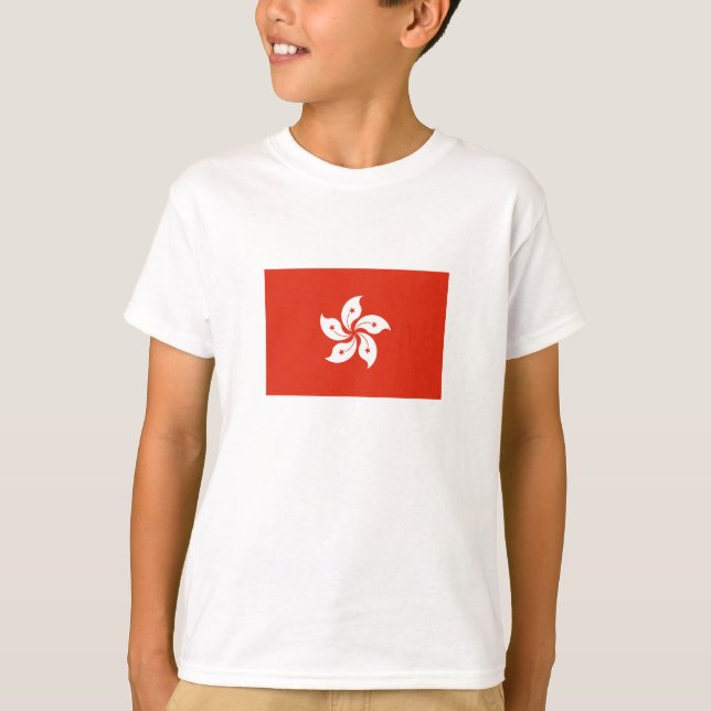 Camiseta Bandeira de Hong Kong (Frente)