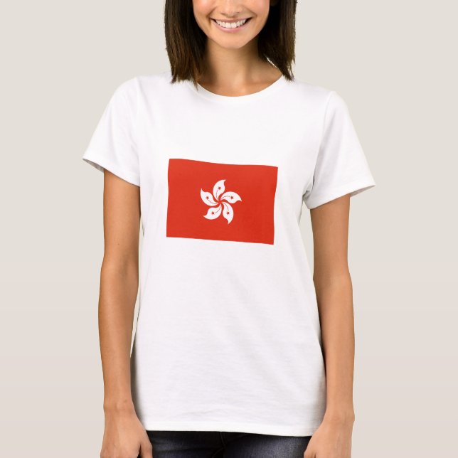 Camiseta Bandeira de Hong Kong (Frente)