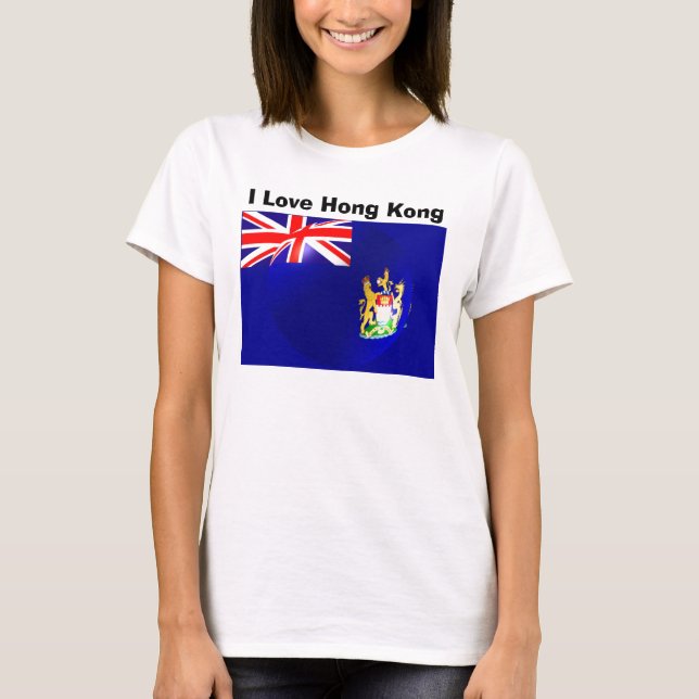 Camiseta Bandeira de Hong Kong (Frente)
