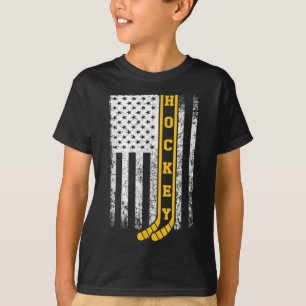 Camiseta Bandeira de Hóquei Patriótico Treinador de Hóquei