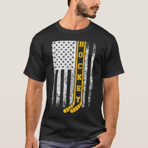 Camiseta Bandeira de Hóquei Patriótico Treinador de Jogador