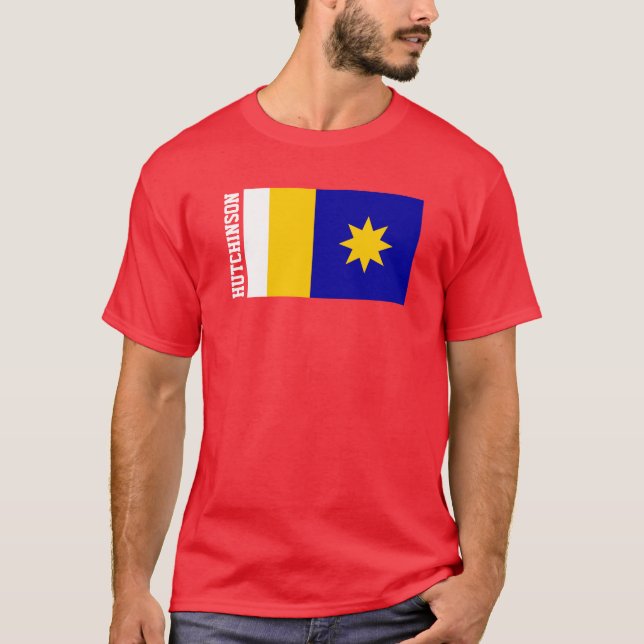 Camiseta Bandeira de Hutchinson, Kansas (Frente)