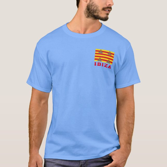 Camiseta Bandeira de Ibiza, ESPANHA (Frente)