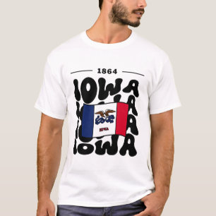 Camiseta bandeira de Iowa EUA