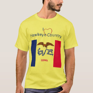 Camiseta Bandeira de Iowa Patriótica Hawkeyes Uni-sex