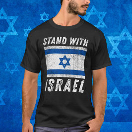 Camiseta Bandeira de Israel Azul e Branco, Prende-se com Is