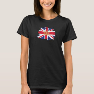 CAMISETA BANDEIRA DE JACK DA UNIÃO BRITÂNICA COM ROYAL CRES