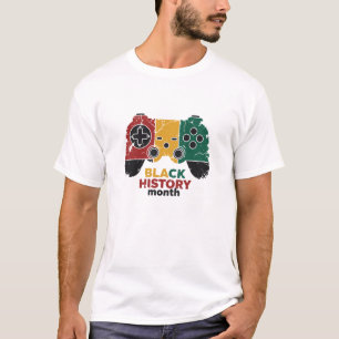 Camiseta Bandeira de jogador do mês da história negra em co
