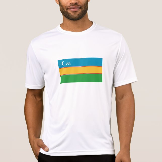 Camiseta Bandeira de Karakalpakstan (Frente)